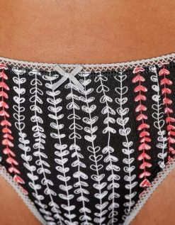 Slip Imprimé « Motifs Cœur » En Coton – Lot De 4 Assortis - -Boutique De Lingerie De Mode 700169 C01 zoomx vue3