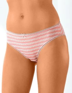 Culotte Forme Midi En Coton Uni + Imprimé – Lot De 4 -Boutique De Lingerie De Mode 700273 C01 zoomx vue4