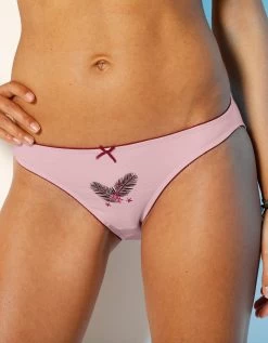 Slip Coton Imprimé "feuilles" - Lot De 4