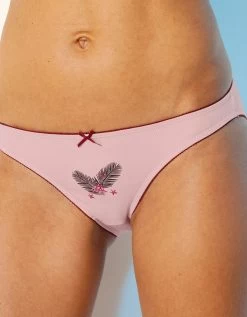Slip Coton Imprimé "feuilles" - Lot De 4 -Boutique De Lingerie De Mode 700289 C01 zoomx vue4