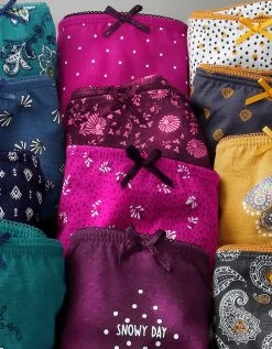 Shorty Imprimé «flocons» En Coton – Lot De 4 Assortis -Boutique De Lingerie De Mode 700312 C01 zoomx vue7