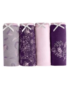 Culotte Coton Forme Midi Imprimé Motif Floral Assortis – Lot De 4 - -Boutique De Lingerie De Mode 700362 C01 zoomx vue4