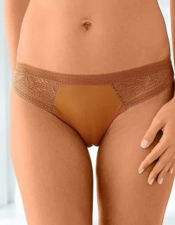 Culotte Forme Tanga Microfibre Et Dentelle Stretch - Lot De 2 -Boutique De Lingerie De Mode 700415 C02 zoomx vue4