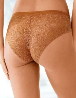 Culotte Forme Tanga Taille Haute Microfibre Et Dentelle Stretch - Lot De 2