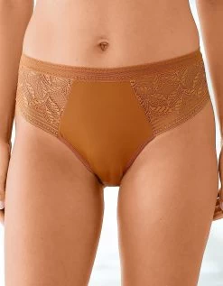 Culotte Forme Tanga Taille Haute Microfibre Et Dentelle Stretch - Lot De 2 10 Culotte Forme Tanga Taille Haute Microfibre Et Dentelle Stretch - Lot De 2 -Boutique De Lingerie De Mode 700417 C02 zoomx vue3