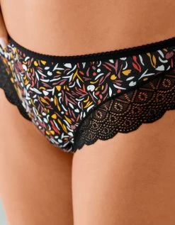 Culotte Forme Midi Coton Imprimé Stretch Et Dentelle - Lot De 3 -Boutique De Lingerie De Mode 700422 C01 zoomx vue5