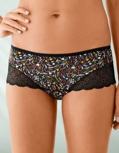 Shorty Coton Stretch Imprimé Et Dentelle - Lot De 3 -Boutique De Lingerie De Mode 700423 C01 zoomx vue3
