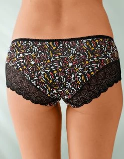 Shorty Coton Stretch Imprimé Et Dentelle - Lot De 3 -Boutique De Lingerie De Mode 700423 C01 zoomx vue7