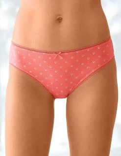 Slip Coton Forme Midi Imprimé Motifs "plage" Assortis – Lot De 4