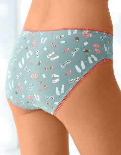 Slip Coton Forme Midi Imprimé Motifs "plage" Assortis – Lot De 4 -Boutique De Lingerie De Mode 700430 C01 zoomx vue6