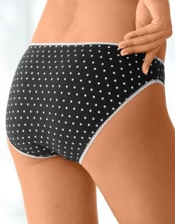 Slip Coton Imprimé Motifs à Pois Assortis – Lot De 4 -Boutique De Lingerie De Mode 700433 01 3