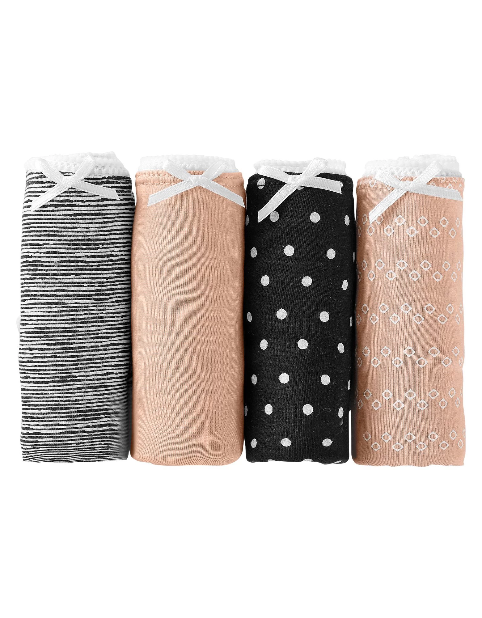 Slip Coton Forme Midi Imprimé Motif à Pois Assortis – Lot De 4 7 Slip Coton Forme Midi Imprimé Motif à Pois Assortis – Lot De 4 – Image 5