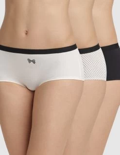 DIM Boxer "Les Pockets" Coton Stretch Imprimés Et Uni - Lot De 3