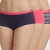 DIM Slip Forme Boxer"Les Pockets" Coton Stretch Imprimé Et Uni Rose- Lot De 3