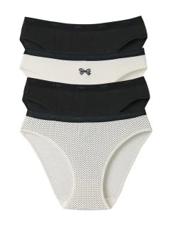 DIM Slip "Les Pockets" Coton Stretch Imprimé "noeuds" Lot De 3 +1 GRATUIT(1) -Boutique De Lingerie De Mode 700474 C01 zoomx vue3