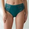 Culotte Forme Tanga Taille Haute Microfibre Et Dentelle Stretch - Lot De 2 -Boutique De Lingerie De Mode 700484 C02 zoomx