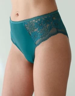 Culotte Forme Tanga Taille Haute Microfibre Et Dentelle Stretch - Lot De 2 -Boutique De Lingerie De Mode 700484 C02 zoomx vue5