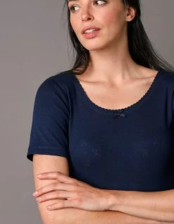 Tee-shirt Manches Courtes Maille Jacquard - Lot De 2 -Boutique De Lingerie De Mode 700514 C01 zoomx vue4