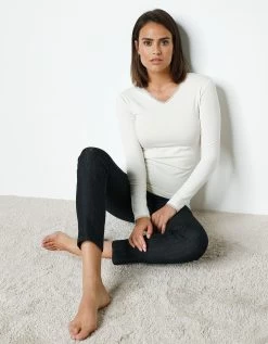 Tee-shirt Manches Longues Chaleur Seconde Peau Et Détails Dentelle -Boutique De Lingerie De Mode 700522 C02 zoomx vue4