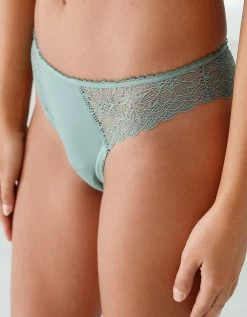 Culotte Forme Tanga Microfibre Et Dentelle Stretch - Lot De 2 -Boutique De Lingerie De Mode 700546 C01 zoomx vue3
