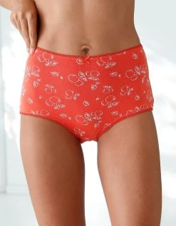 Culotte Coton Forme Maxi Imprimée Motifs "cerises' Assortis– Lot De 4