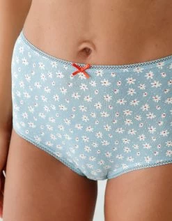 Culotte Coton Forme Maxi Imprimée Motifs "cerises' Assortis– Lot De 4 -Boutique De Lingerie De Mode 700556 C01 zoomx vue4