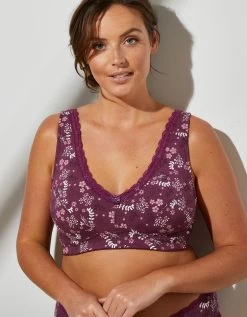 Soutien-gorge Grand Maintien Coton Imprimé Fleuri "Capella" - Sans Armatures -Boutique De Lingerie De Mode 701150 C12 zoomx vue4