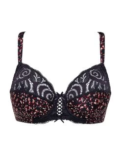 Soutien-gorge Emboîtant "Amélie" Microfibre Et Dentelle Imprimées- Avec Armatures -Boutique De Lingerie De Mode 701655 C01 zoomx vue3