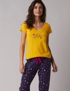 Tee-shirt De Pyjama Manches Courtes Imprimé Estrella -Boutique De Lingerie De Mode 703023 C01 zoomx vue4