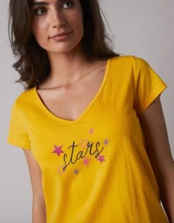 Tee-shirt De Pyjama Manches Courtes Imprimé Estrella -Boutique De Lingerie De Mode 703023 C01 zoomx vue5