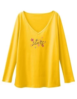Tee-shirt De Pyjama Manches Longues Imprimé Estrella -Boutique De Lingerie De Mode 703024 C01 zoomx vue4
