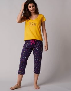 Pantacourt De Pyjama Imprimé étoiles Estrella - Coton -Boutique De Lingerie De Mode 703025 C01 zoomx vue2