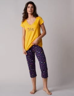 Pantacourt De Pyjama Imprimé étoiles Estrella - Coton -Boutique De Lingerie De Mode 703025 C01 zoomx vue4