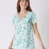 Tee-shirt Pyjama Manches Courtes Imprimé Floral 2 Tee-shirt Pyjama Manches Courtes Imprimé Floral -Boutique De Lingerie De Mode 703042 C01 zoomx