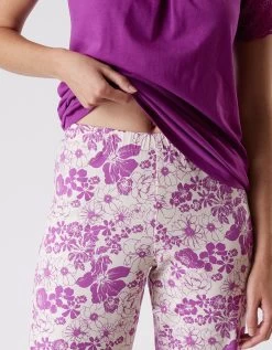 Pyjama Imprimé Avec Broderie Anglaise - Manches Courtes 16 Pyjama Imprimé Avec Broderie Anglaise - Manches Courtes -Boutique De Lingerie De Mode 703058 C01 zoomx vue7