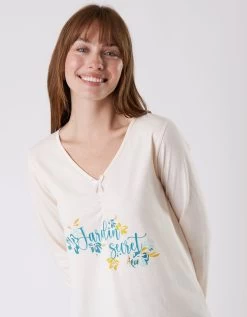 Tee-shirt Pyjama Manches Longues Imprimé Placé "jardin Secret" 11 Tee-shirt Pyjama Manches Longues Imprimé Placé "jardin Secret" -Boutique De Lingerie De Mode 703072 C01 zoomx vue3