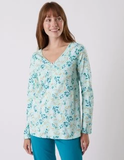 Tee-shirt Pyjama Manches Longues Imprimé Floral