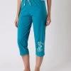 Pantalon Court Pyjama Imprimé Placé "jardin Secret"