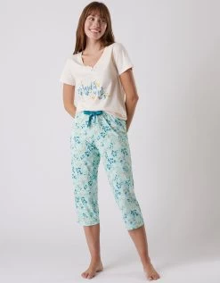 Pantalon Court Pyjama Imprimé Floral -Boutique De Lingerie De Mode 703075 C01 zoomx vue3