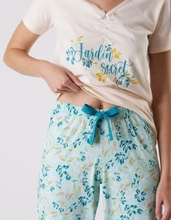 Pantalon Court Pyjama Imprimé Floral -Boutique De Lingerie De Mode 703075 C01 zoomx vue4