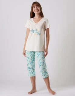 Pantalon Court Pyjama Imprimé Floral -Boutique De Lingerie De Mode 703075 C01 zoomx vue5