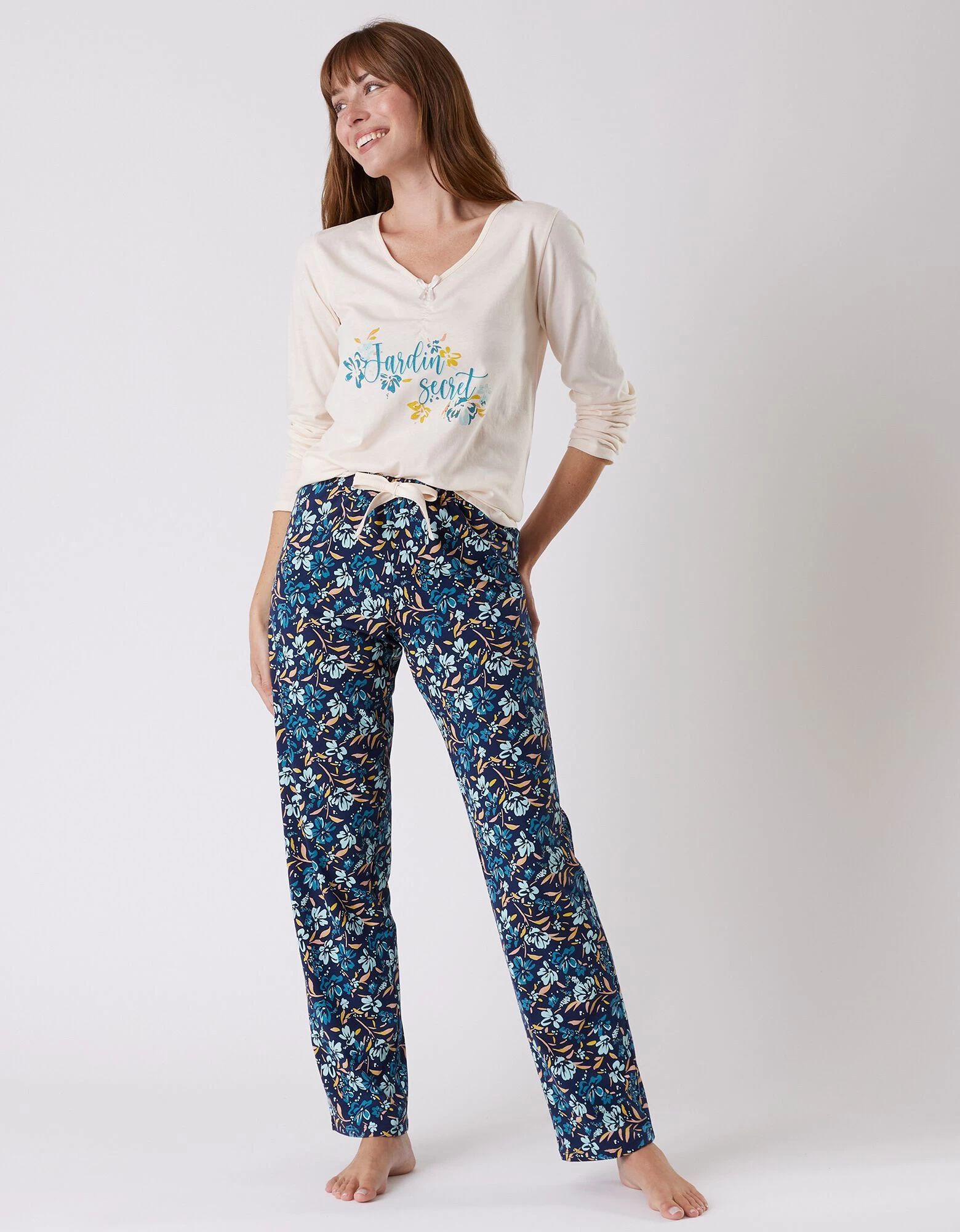 Pantalon Pyjama Coton Imprimé Floral 9 Pantalon Pyjama Coton Imprimé Floral – Image 7