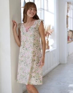 Nuisette Volantée Imprimé Fleuri