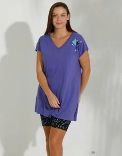 Pyjama Cycliste Coton Imprimé Coeur -Boutique De Lingerie De Mode 703108 C01 zoomx vue4