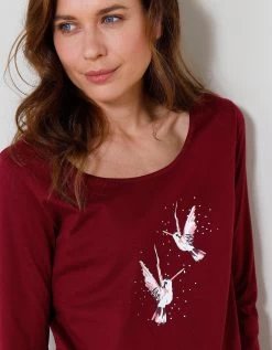 Pyjama Manches Longues Coton Imprimé « oiseaux » -Boutique De Lingerie De Mode 703127 C01 zoomx vue6