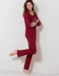 Pyjama Manches Longues Coton Imprimé « oiseaux » -Boutique De Lingerie De Mode 703127 C01 zoomx vue7