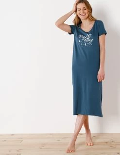 Chemise De Nuit Version Longue – Imprimé Night Sky -Boutique De Lingerie De Mode 703143 C01 zoomx vue4