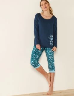 Tee-shirt Manches Longues – Marine -Boutique De Lingerie De Mode 703146 C01 zoomx vue4