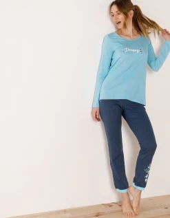 Pantalon De Pyjama – Uni Marine 13 Pantalon De Pyjama – Uni Marine -Boutique De Lingerie De Mode 703154 C01 zoomx vue5