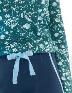 Pantacourt De Pyjama – Uni Marine -Boutique De Lingerie De Mode 703156 C01 zoomx vue2